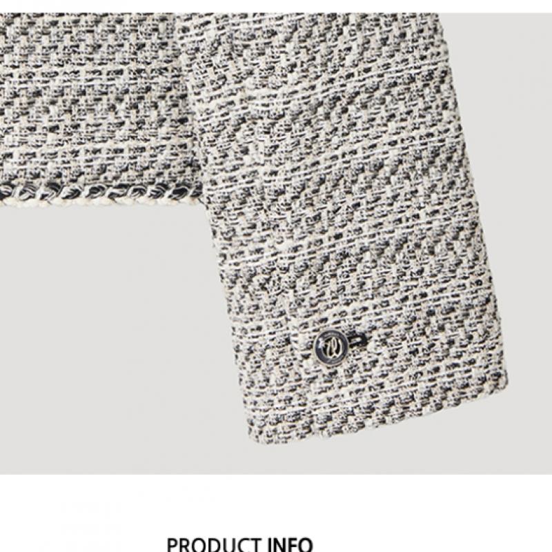 SHESMISS Braided Line Tweed Jacket Swwjkp12080 Be