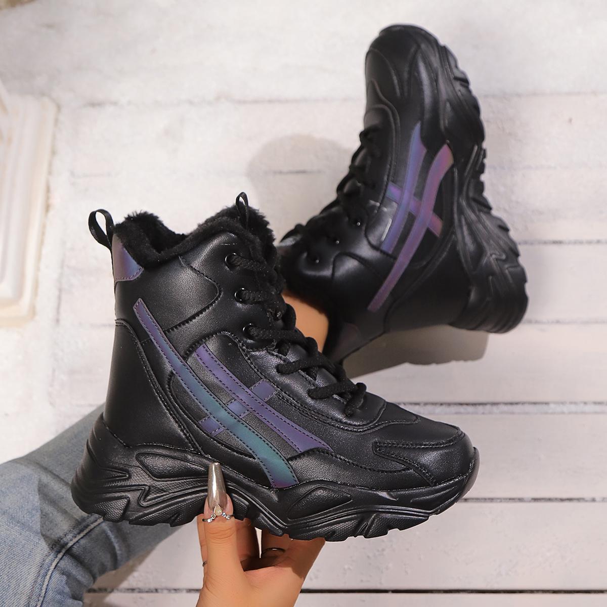 

MCTIN Женские зимние ботинки из утолщенного хлопка с флисовой подкладкой, теплые, стильные, высококачественные спортивные ботинки для сноуборда 41