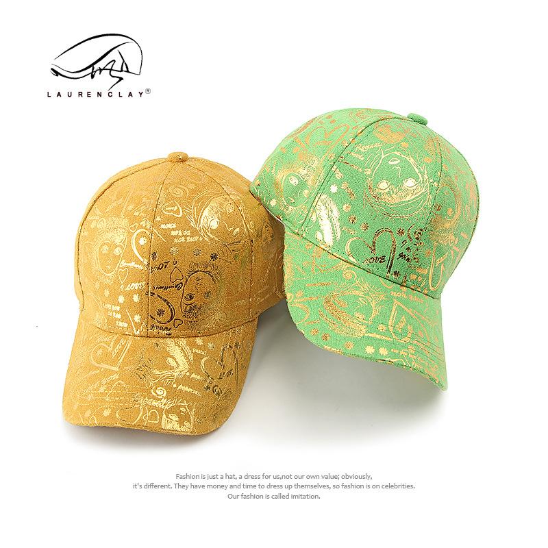 Hat Ladies Personality Graffiti Baseball Cap Hard Top Outdoor Sunscreen Sun Hat Heat Printing Cap Men's Trend