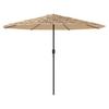 Vidaxl Parasol Ogrodowy Z Led, Stalowy Słupek, Brązowy, 324X324X247 Cm