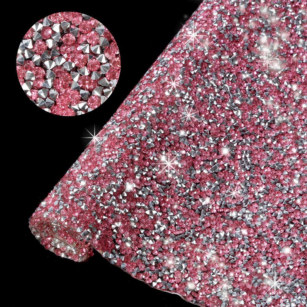 VC 20*24cm *40 Self-Adhesive Glass 3D Eco-Friendly Rhinestone Flatback 14 Facets Strip Sticker DIY Accessories Phone