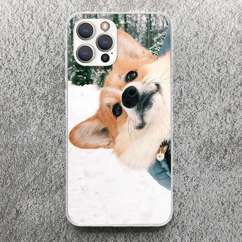 Cute Lovely Corgi Dogs Print Soft Case for iPhone 17 Air 16 16E 15 14 Plus 13 Mini 12 11 Pro Max Phone Shell SE 7 8 Pattern Cove