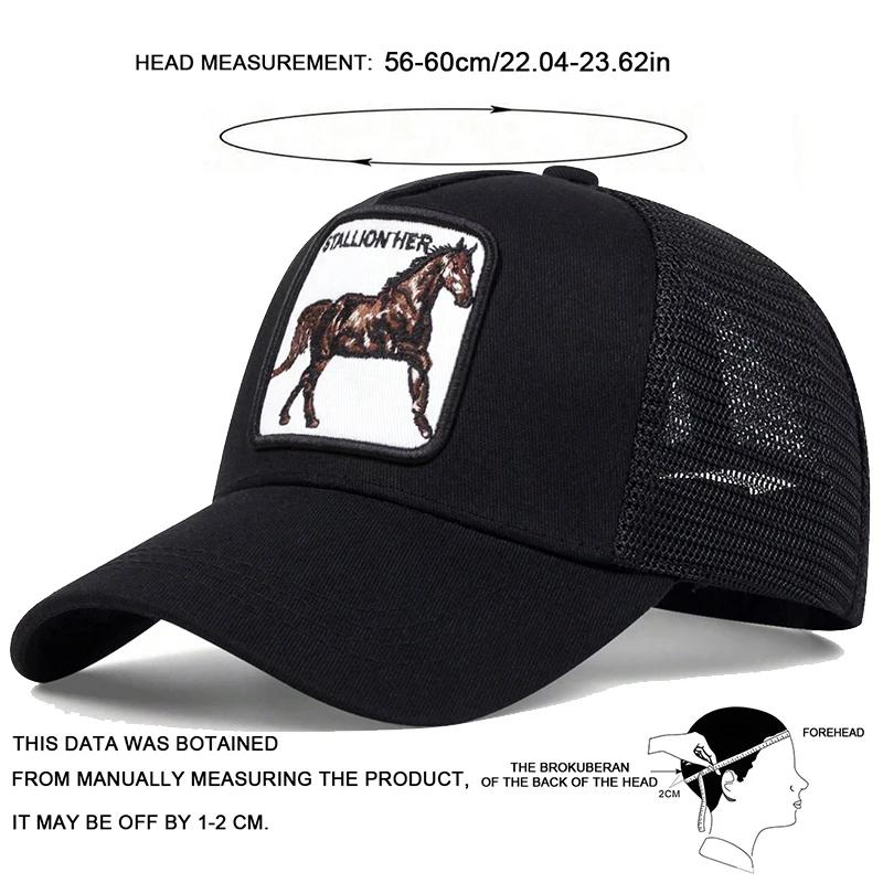 Unisex STALLION HER Letter Embroidery Baseball Net Caps Spring Summer Outdoor Adjustable Casual Hats Hip Hop Hat Sunscreen Hat