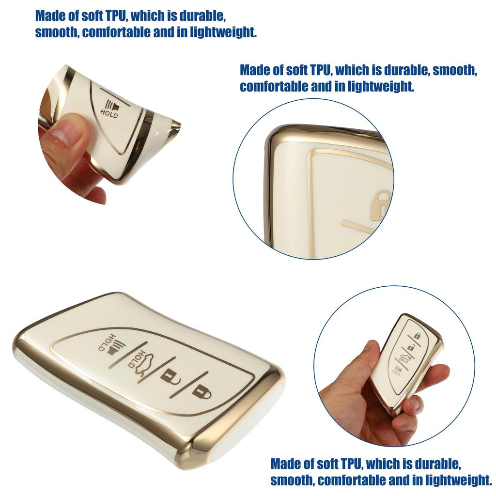 ACROPIX Keyless Entry Remote Cover Key Fob Cover TPU 4 Button Compatible with Lexus
