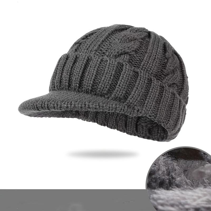 

New men s short-brimmed baseball cap, thickened warm hat, hat suitable for middle-aged and elderly people, outdoor warm hat серый