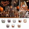 Halloween Printed Glass Tumbler with and Pumpkin Design, 15 oz