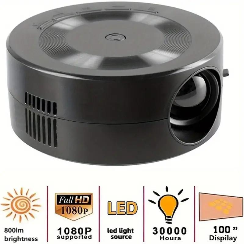 Mini Projector Screen 1080P 4K Portable Wired Projector Small Home Theater Kids Gift Cinema Video Smart HD TV Movie Media Player For IOS Android