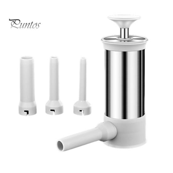 

Машина для наполнения колбасы из нержавеющей стали, ручная машина для изготовления колбасы, легко моется, наполнитель для мяса с удобной ручкой серый