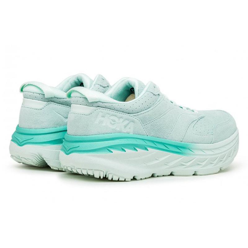 HOKA ONE ONE Bondi L Suede Blue Glass All Gender Sneakers 1122572-BGAT