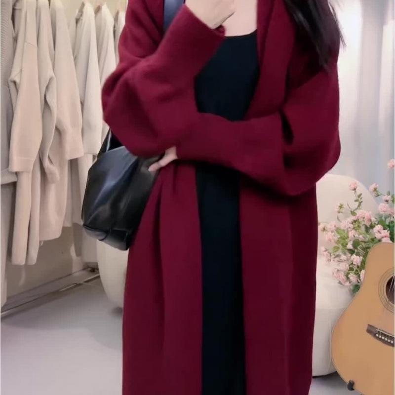 

Korean-Style Mid-Length Knitted Cardigan Coat for Autumn/Winter 2024 Extra Large