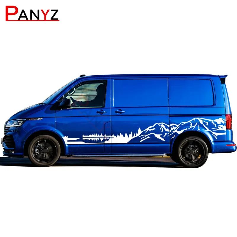 Car Stickers For Volkswagen VW Caravelle Multivan California Transporter T3 T4 T5 T6 Accessories Camper Van Mountain Vinyl Decal