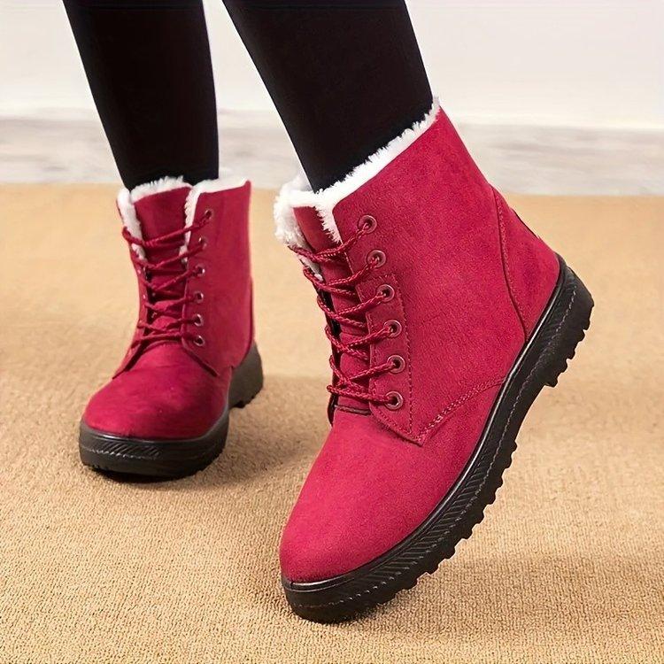 Women's cotton shoes autumn and winter new large size round head thick sole velvet thermal cotton shoes snow boots