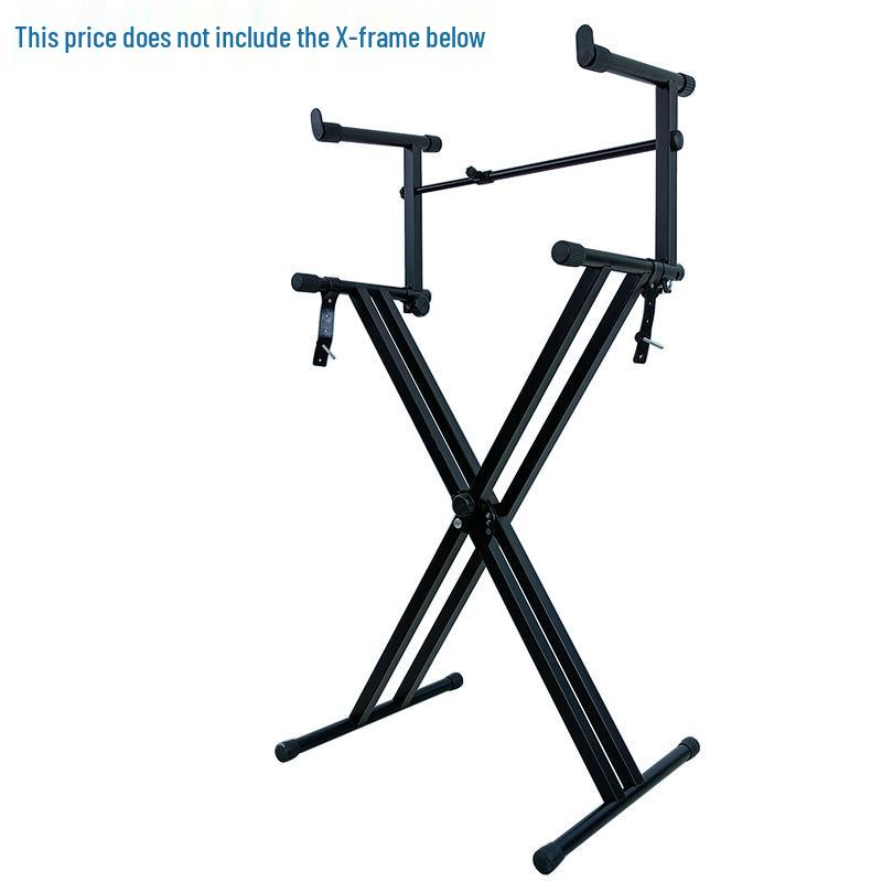 Keyboard Riser X-Stand Double-Tier Electronic Organ Performance Stand - Musical Instrument Accessory.