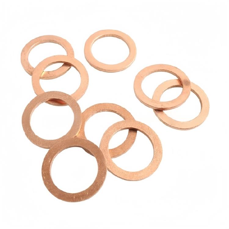 Automotive Oil Drain Plug Gasket Heat Resistant Brass Construction Reliable Seal 007603-014106 007603014106 for Vehicles