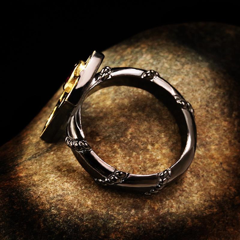 Hot Ring Two Color Personalized Creative Key Mens and Womens Rings Exaggerated Fashionable Handmade Jewelry