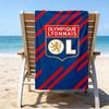 Lyonnais Football Crest Beach Towel - Soft, Absorbent Microfiber, Lightweight, Ideal for The Beach, Parties, Travel, Camping fan gifts