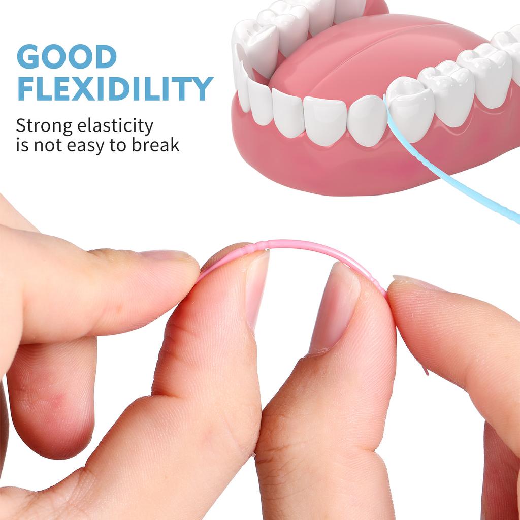 200 Pcs Toothpicks Interdental Brush Teeth Cleaning Tools Stainless Steel Gum Travel