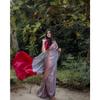 Saree from the ALMAARI Store Is Adorned with Beautiful Zari Work In Form of Traditional Motifs. This Beautiful Saree Is Elegantly