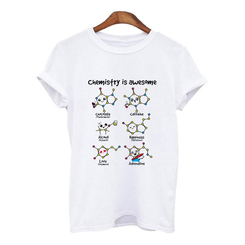 Chemistry Is Awesome The Chemistry Equation Is Great. Baggy Top, Crew-neck, Hipster T-top Aesthetic Clothes Oversized T Shirt