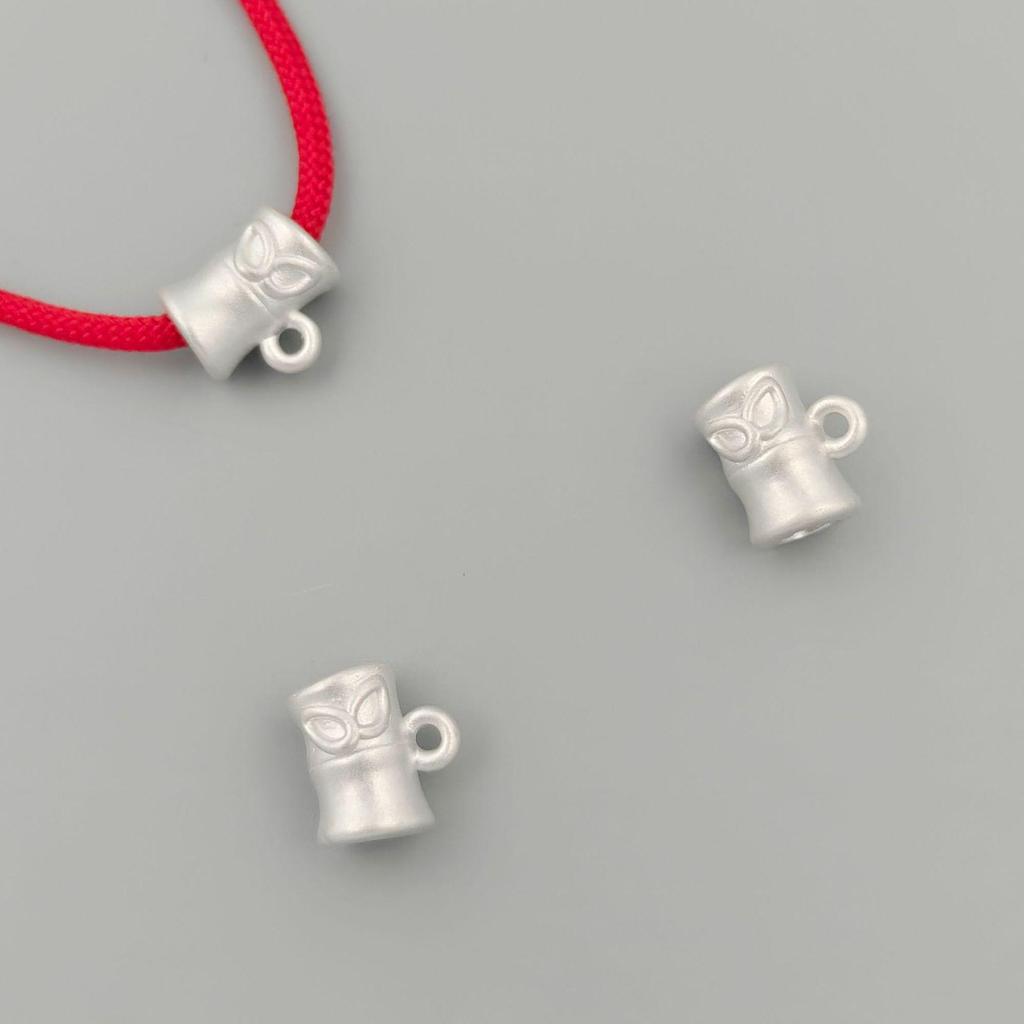 Sterling Silver Bamboo Spacer Beads for DIY Bracelets