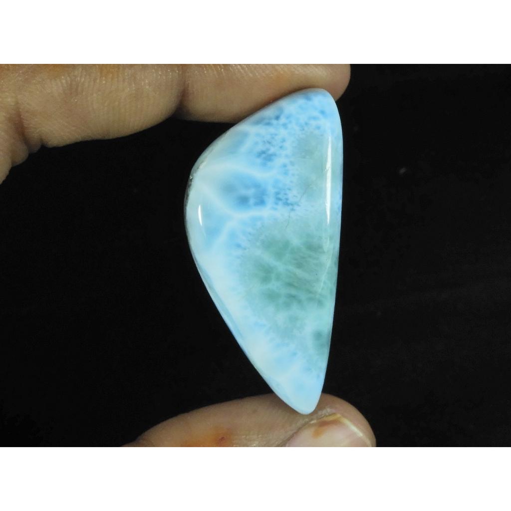 18X38X7MM Natural Blue Larimar Fancy Shape Cabochon Loose Gemstone 46Cts. LR-52