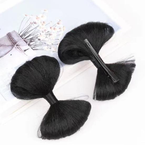 Bow Wig Realistic No Perming Dyeing Han Clothing Hair Styling Fluffy Soft Ancient Style Bow Updo Hair