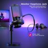 RGB Capacitor Wired Microphone for Gaming, Singing, Live Broadcast & Recording with Sound Card (ME6S)