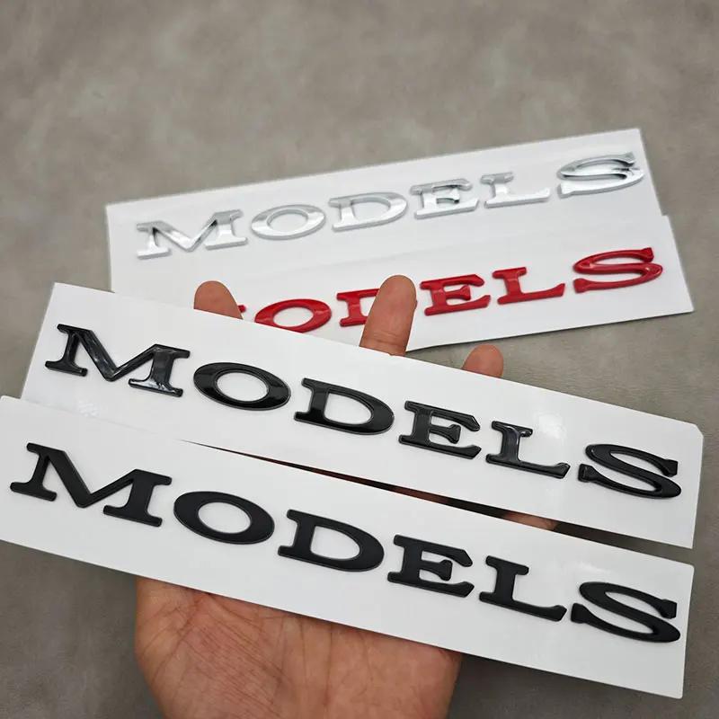 3D ABS Black Model 3 Letters Logo Car Rear Trunk Badge Sticker For Tesla Model 3 X S Y Auto Decal Accessories