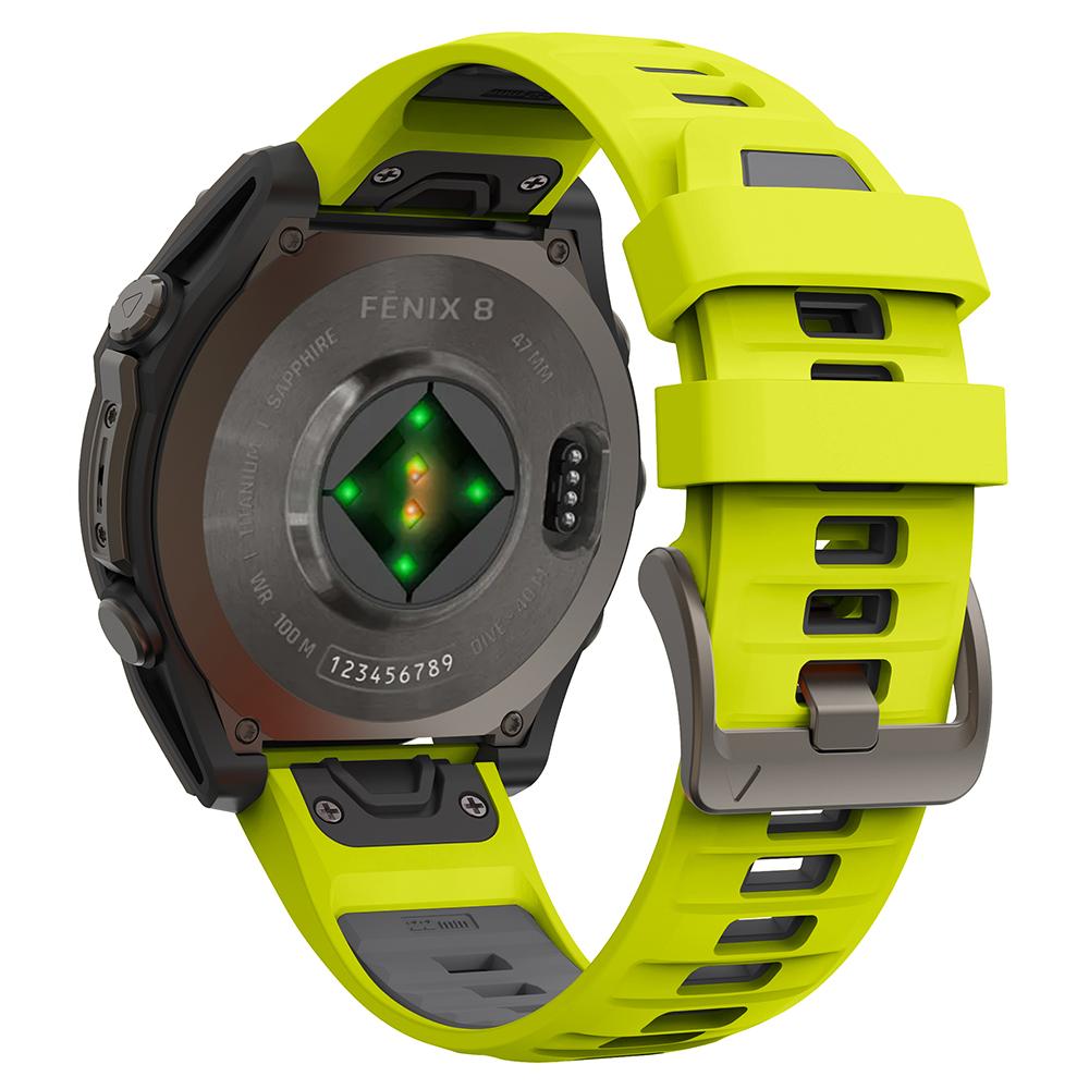 KALEBOL QuickFit 22mm Watch Strap for Garmin Fenix 7 Pro/7/6 Pro Dual Color Silicone Wrist Band