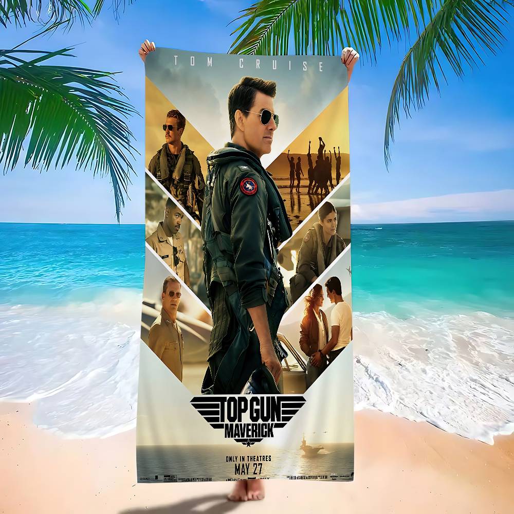 

Movie Top Gun Maverick Microfiber Printed Beach Towel Mountain Climbing Yoga Beach Swimming Running Absorbent Soft Towel W40*H60(CM)