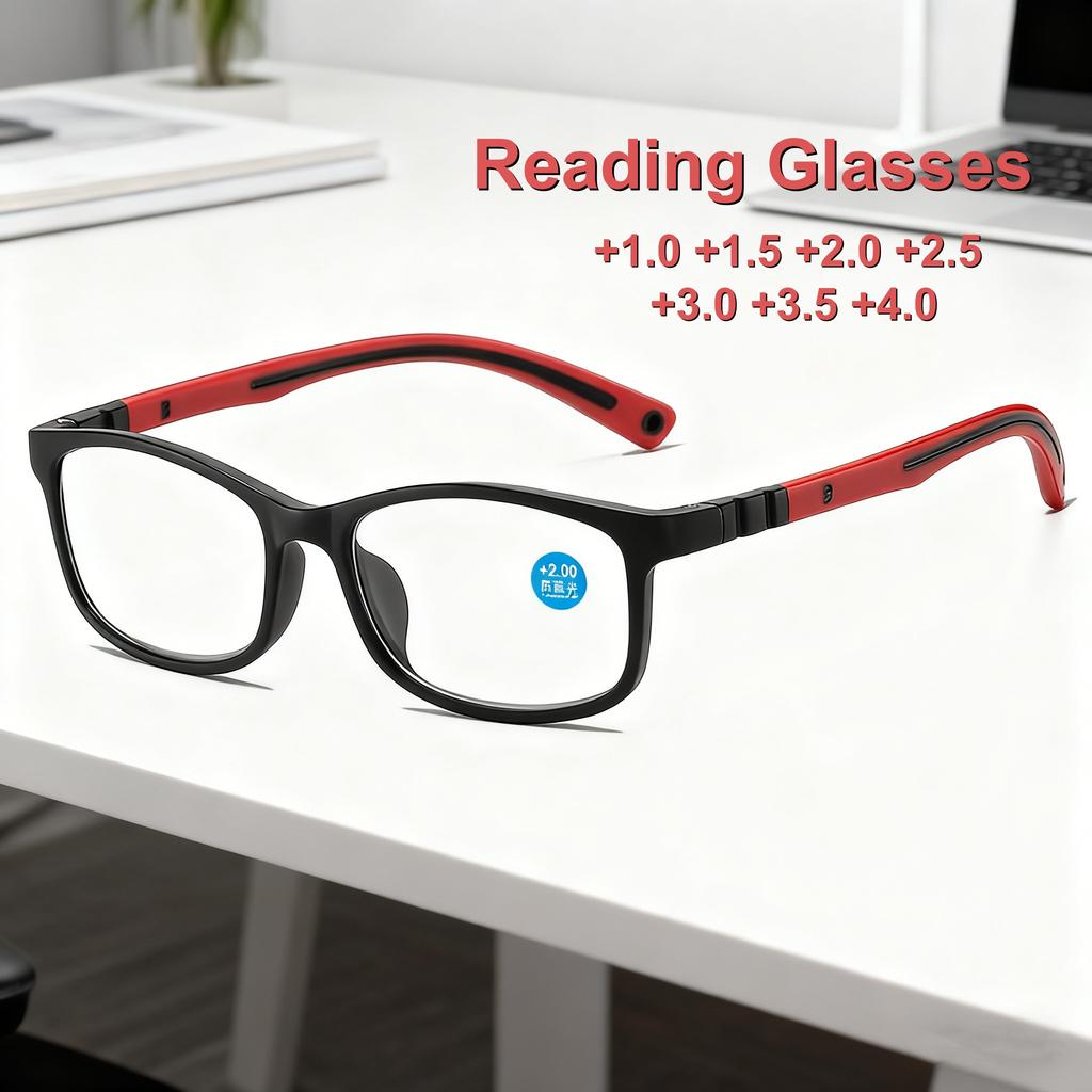 New Fashion Classic Square Frame Women's Reading Glasses Ultra Light Neutral High Quality Wear Resistant Anti Blue Light Glasses