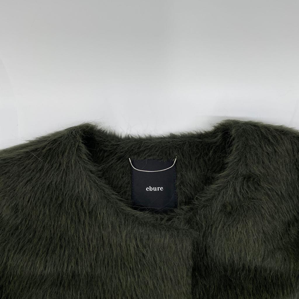 ebure 3610200135 Thule Alpaca Shaggy Collarless Short Coat coat 36 greenUsed