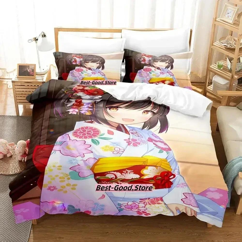 Takafuji Kako Ložní souprava Jednolůžko Dvojlůžko Plná Velikost Queen King Ložní souprava Dospělý Dítě Ložnice Sady povlečení Anime Dívky Postel