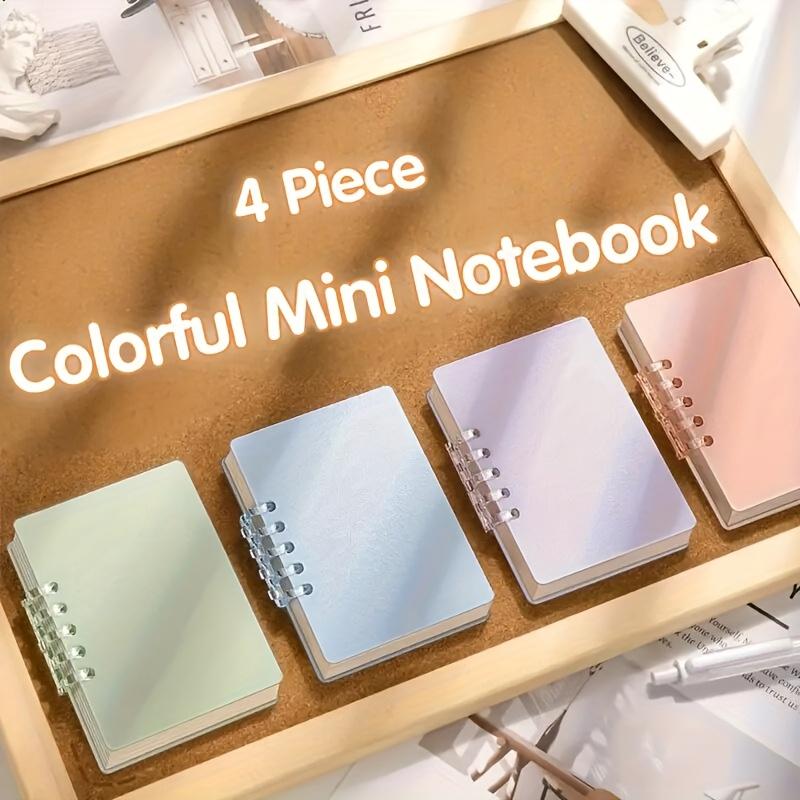 4pcs A7 Mini Notebook Detachable Coil Pocket Diary Note Travel Home Office Notepad Weekly Daily Planner Notebook School Supplies