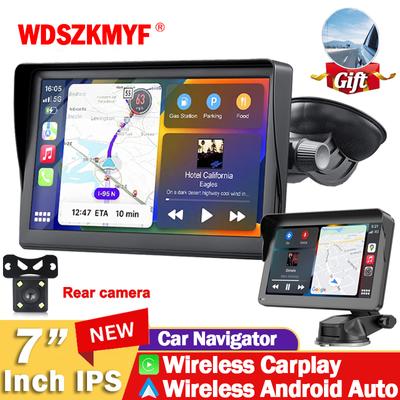 7 Zoll Tragbarer Universeller Autoradio Multimedia Video Player Drahtloses Carplay Android Auto GPS Navigation Bluetooth Touchscreen