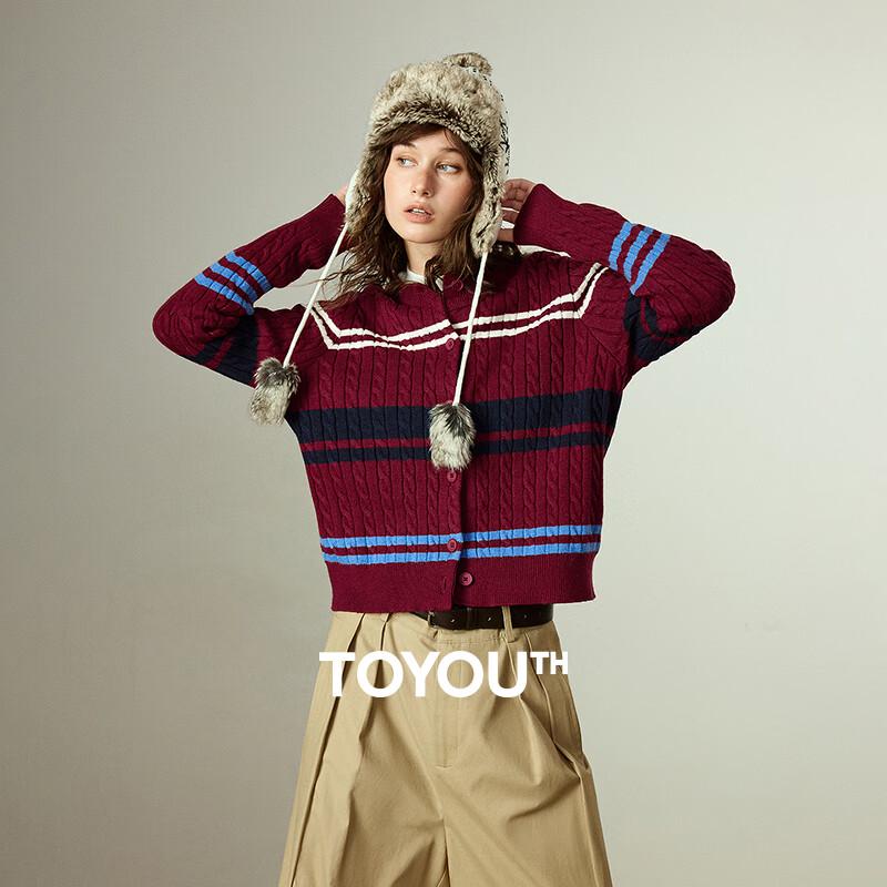 Chuyu Damen Gestreifter Weicher Strickpullover