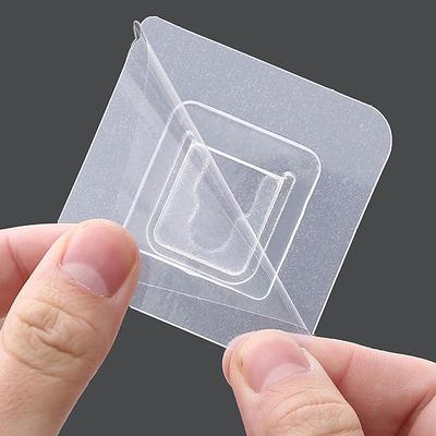 1-10Pairs Double-Sided Adhesive Wall Hooks Transparent Suction Cup Sucker Hooks Bedroom Kitchen Multi-Purpose Organizer Holders