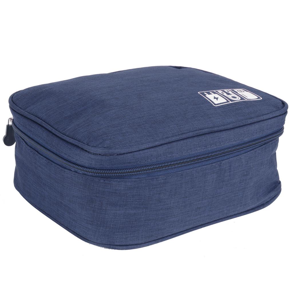 Multifunction Storage Bag Electronic Accessories Cable Cord USB Drive Organizer Storage HolderNavy