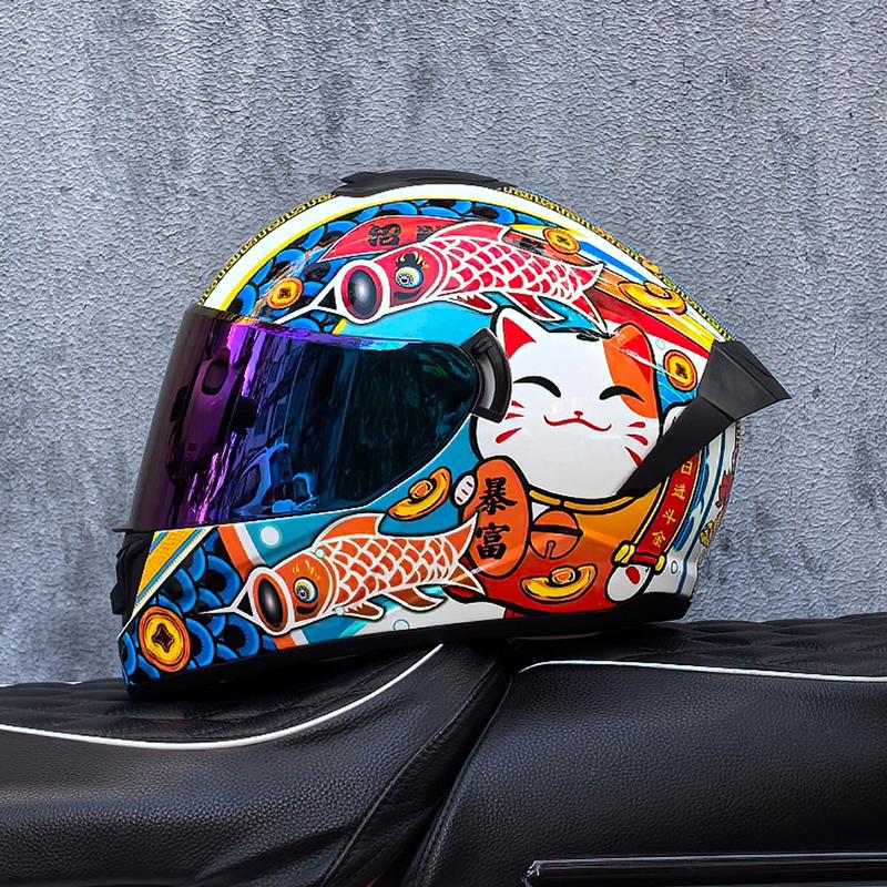 LVS-701 Safety Motorcycle Helmets Full Face Dual Lens Racing Helmet Strong Resistance Off Road Helmet DOT Approved