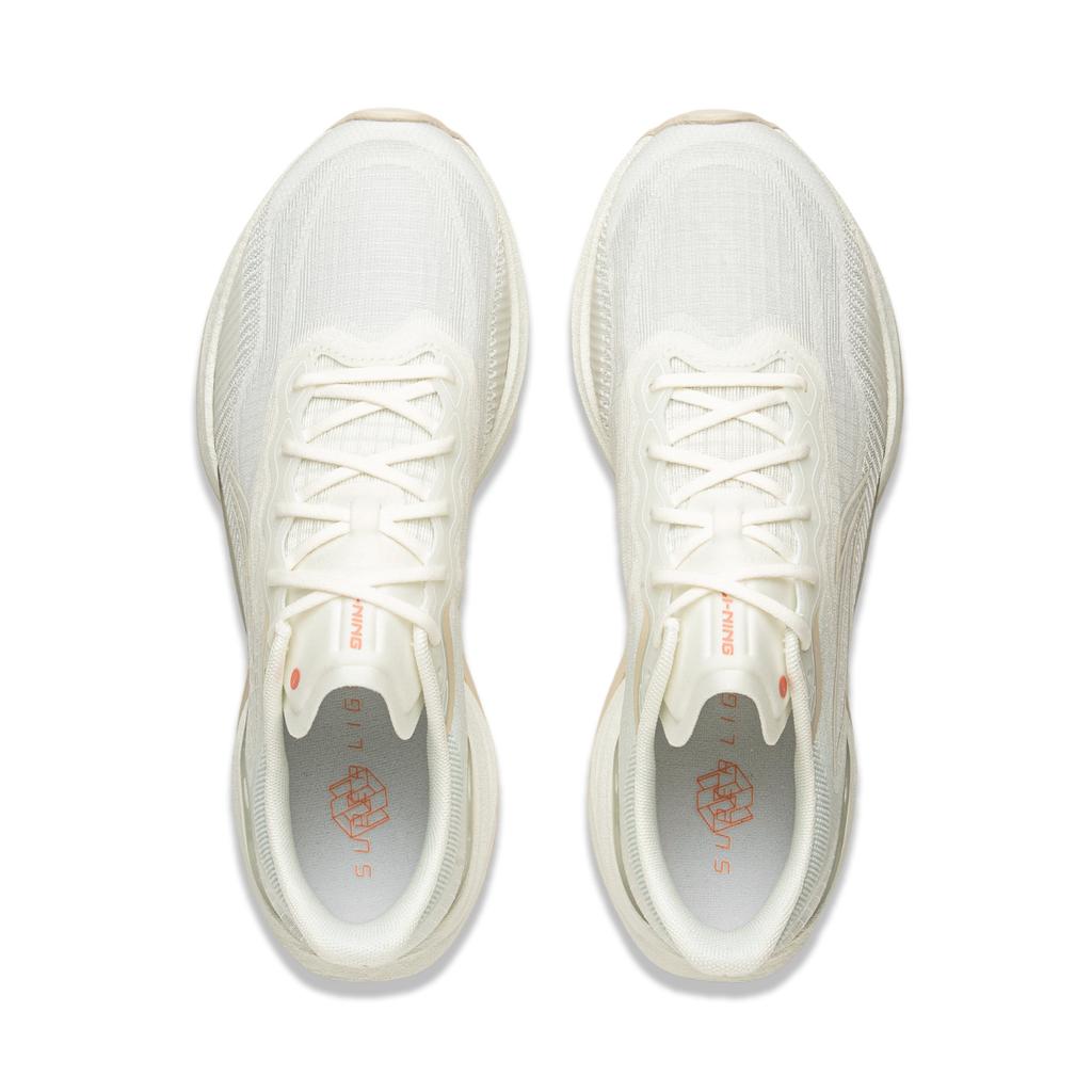 Li Ning Ultra Light 22 Racing Lightweight Cushioning Running Shoes Women Sneakers Off-White ARBV002-14