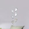 Cute Baby Footprint 3D Acrylic Wall Stickers for Living Room, Bedroom, and Stairwell Decoration
