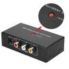Portable AV Intelligent Switcher 2 to 1 Channel RCA Audio Video Switcher with Button Control Support Auto   Manual