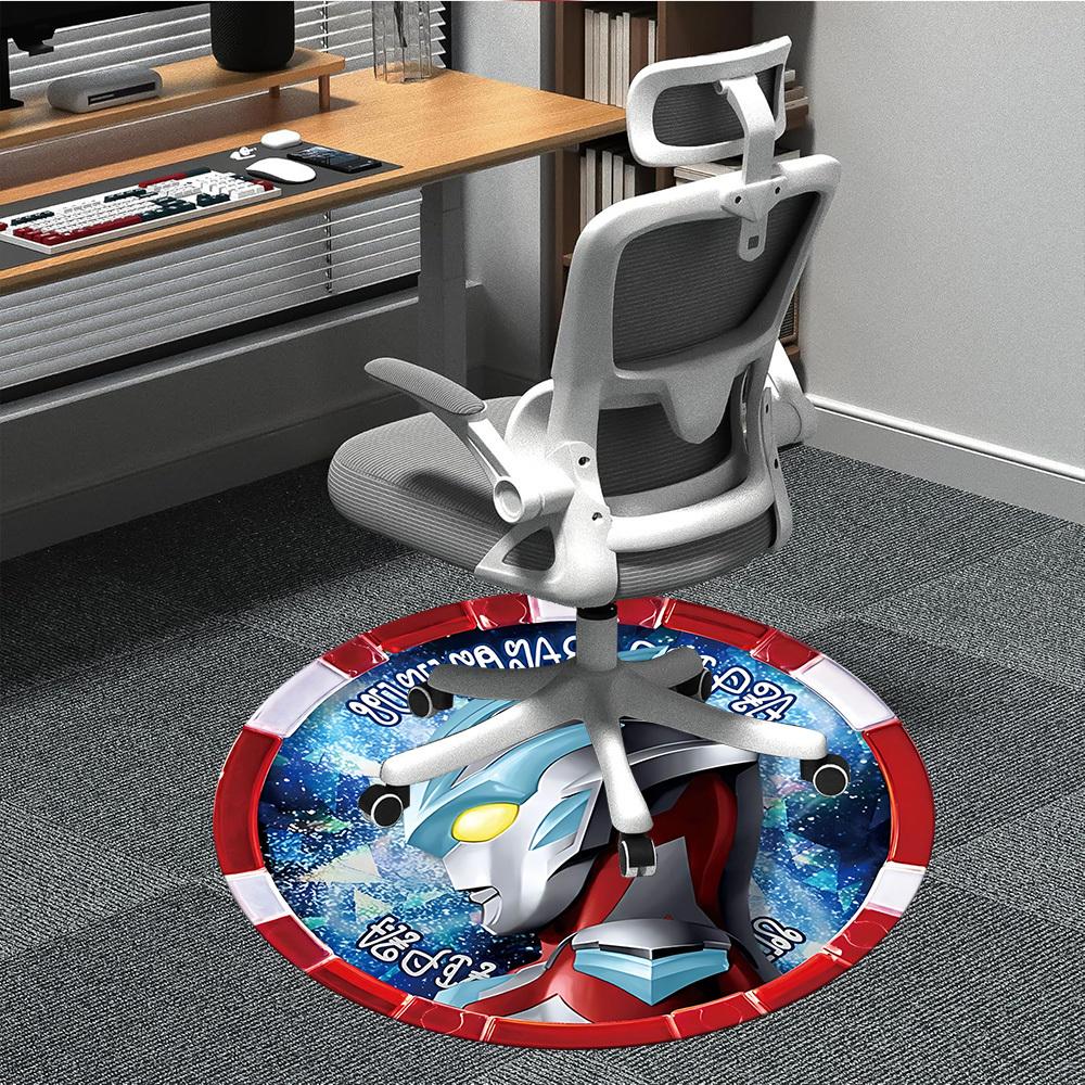 

1pc Ultraman Chair Carpet for Office Non Slip, Machine Washable Rug for Office, Room Holiday Decor for Christmas, Birthday Polyester 80cm