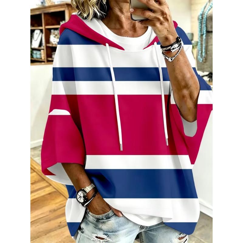 Women's mid-sleeve casual hoodie