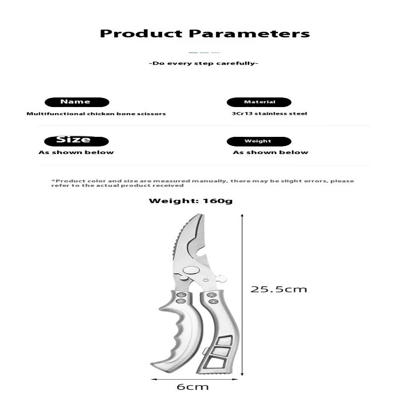Multifunctionele Keukenschaar Voedselschaar Roestvrij Staal Keuken Kippenbot Schaar