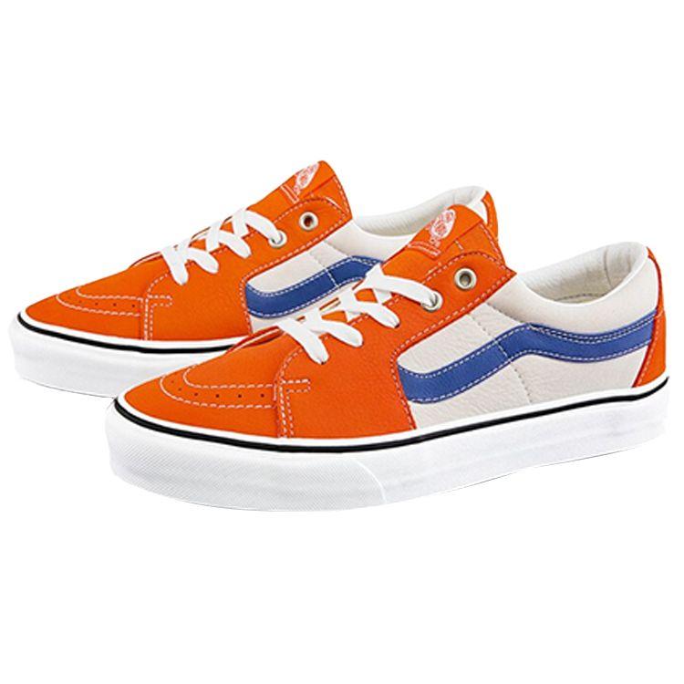 Vans Sk8 Low Slip Resistant Durable Lightweight Low Top Skate Shoes Unisex Sneakers Orange White VN0A4UUK2S2