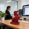 2026 Chinese Red Horse Statue - Success Resin Horse Figurine, Office Desk Decor, Feng Shui Wealth Success Ornament