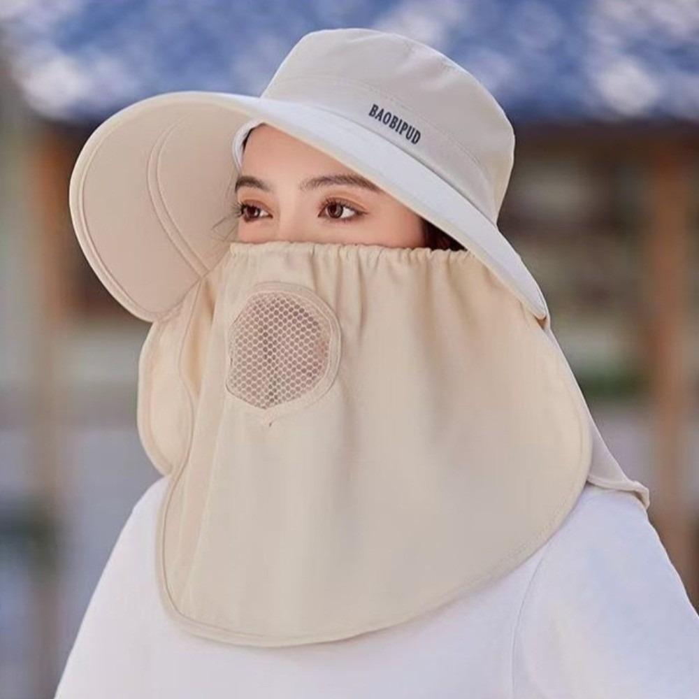 Breathable Sunscreen Sun Hat Lightweight Neck Flap Hat Fashion Picking Tea Hat  Hiking