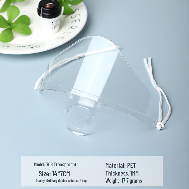 Einweg Transparente Plastik-Gesichtsmaske (50er Pack)