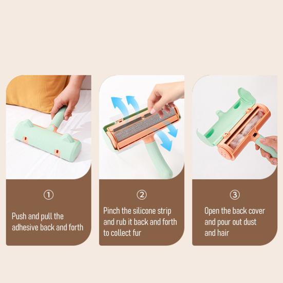 Pet Hair Remover for Furniture Gentle Cat Hair Removal Roller Reusable Lint Remover for Cat And Dog Hair On Sofas Carpets Car Seats